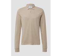 Langarm-Poloshirt aus Baumwoll-Piqué mit Bündchen XL Beige 2170160.8161.XL
