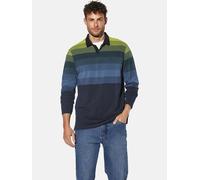 BABISTA Regular Fit Longsleeve Poloshirt dunkelblau, Gestreift