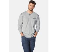 Langarm-Poloshirt BABISTA "Langarmshirt LUIMONO", Herren, Gr. M, grau, Obermaterial: 93% Baumwolle CO. 7% Polyester COOLMAX PES(Coolmax)., Shirts (57998157-ML) grau