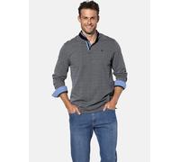 Langarm-Poloshirt BABISTA "Langarmshirt TIBERON", Herren, Gr. L, blau (dunkelblau gemustert), Obermaterial: 60% Baumwolle CO. 40% Polyester COOLMAX PES(Coolmax)., Shirts (79769464-L) dunkelblau gemust