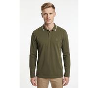 Langarm-Poloshirt BOSS ORANGE, Herren, Gr. L, grün (bright grün325), Jersey, Obermaterial: 100% Baumwolle, unifarben, regular fit normal, Rundhals, abgesteppte Kante, Shirts, Regular Fit, reine Baumwo