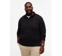 Langarm-Poloshirt "BT-1985 REGULAR LONGSLEEVE", Herren, Gr. 4XL, schwarz, Jersey, Obermaterial: 96% Baumwolle, 4% Elasthan, TOMMY HILFIGER BIG & TALL, unifarben, regular fit normal, Shirts, Große Größ