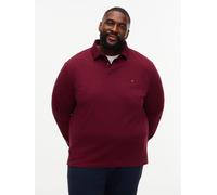 Langarm-Poloshirt "BT-1985 REGULAR LONGSLEEVE", Herren, Gr. XXL, burgundy, Jersey, Obermaterial: 96% Baumwolle, 4% Elasthan, TOMMY HILFIGER BIG & TALL, regular fit normal, Shirts, Große Größen, Stretc