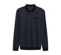 Langarm-Poloshirt BUGATTI "Modern Fit", Herren, Gr. XL, grau (240, grau), 70% Polyester, 30% Baumwolle, unifarben, normal, ohne Ausschnitt, Rippbündchen, Shirts, mit Brusttasche und Knopfleiste (13390