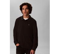 Langarm-Poloshirt CALVIN KLEIN JEANS "PIQUE EASY POLO", Herren, Gr. S, schwarz, Web, Obermaterial: 100% Baumwolle, unifarben, regular fit normal, Rundhals, eingesetzt Rippbündchen, Shirts, Regular fit