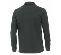 Langarm-Poloshirt CASAMODA "CASAMODA Polo-Shirt Langarm gestreift", Herren, Gr. 4XL, grün (olive), 62% Baumwolle, 38% Polyester, Shirts (17308124-4XL) olive