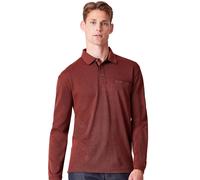 Langarm-Poloshirt CASAMODA "CASAMODA Polo-Shirt Langarm uni", Herren, Gr. 6XL, orange (dunkelorange), 62% Baumwolle, 38% Polyester, Shirts (88018657-6XL) dunkelorange