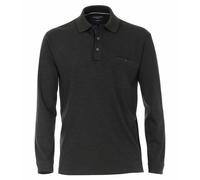 CASAMODA Poloshirt »Polo-Shirt Langarm uni«, dunkelgrau