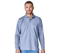 Casa Moda Regular Fit Longsleeve Poloshirt blau, Einfarbig