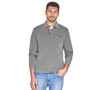 CASAMODA Poloshirt »Polo-Shirt Langarm uni«, mittelblau