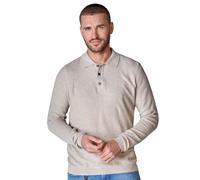 Casa Moda Regular Fit Longsleeve Poloshirt beige, Einfarbig