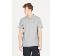 Langarm-Poloshirt CRUZ "Harrold", Herren, Gr. M, grau (hellgrau), 97% Baumwolle, 3% Elasthan, meliert, normal, V-Ausschnitt, Shirts, mit weichem Baumwoll-Tragegefühl (51005162-M) hellgrau