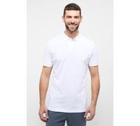 Langarm-Poloshirt ETERNA "MODERN FIT", Herren, Gr. 40, weiß, Piqué, 56% cotton, 5% Elasthan, 39% Polyester, tailliert, Shirts (73793062-40) weiß