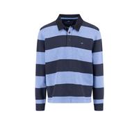 Fynch-Hatton Casual Fit Longsleeve Poloshirt blau, Gestreift