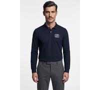 Langarm-Poloshirt GANT "GRAPHIC LONGSLEEVE", Herren, Gr. M, blau (evening blau), Piqué, Obermaterial: 100% Baumwolle, normal, Bündchen, Shirts (16439412-M) evening blau