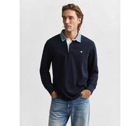 Gant T-Shirt mit Label-Detail in Royal, Größe XXL