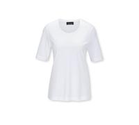 Langarm-Poloshirt GOLDNER "Basic Baumwollshirt mit kurzem Arm", Damen, Gr. 54, weiß, Obermaterial: 100% Baumwolle CO., normal, Sonstiges, Shirts, Ohne (42723805-54) weiß