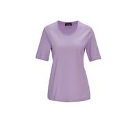 Langarm-Poloshirt GOLDNER "Kurzgröße Basic Baumwollshirt mit kurzem Arm", Damen, Gr. 24, lila (flieder), Obermaterial: 100% Baumwolle CO., normal, Sonstiges, Shirts, Ohne (78221942-24) flieder