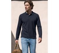 Langarm Poloshirt in Unifarbe