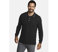 Jan Vanderstorm Langarm-Poloshirt »ELLIS« hochwertige Pikee-Qualität, schwarz