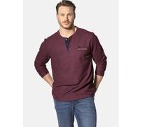 Langarm-Poloshirt JAN VANDERSTORM "Langarmshirt IVOR", Herren, Gr. 7XL, rot (lila), Obermaterial: 70% Baumwolle CO. 30% Polyester COOLMAX PES(Coolmax)., Shirts (87265908-7XL) lila