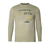 Langarm-Poloshirt JAN VANDERSTORM "Langarmshirt JASIR", Herren, Gr. 4XL, grün (oliv), Obermaterial: 100% Baumwolle CO., Shirts (29009032-4XL) oliv