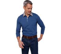 Poloshirt CLASSIC "Langarm-Poloshirt", Herren, Gr. 52/54, blau (jeansblau), 100% Baumwolle, Kragen:100% Baumwolle, unifarben, Shirts (18762911-52) jeansblau