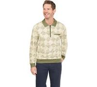 Poloshirt MARCO DONATI "Langarm-Poloshirt", Herren, Gr. 48/50, grün (khaki, bedruckt), 100% Baumwolle, Kragen und Ärmelabschluss:95% Baumwolle, 5% Elasthan, gemustert, mehrfarbig, ohne Ausschnitt, Shi