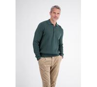 Langarm-Poloshirt LERROS "Elegantes Langarmpolo mit raffinierten Vertikalstreifen", Herren, Gr. L, cedar grün, 100% Baumwolle, ohne Ausschnitt, Shirts (16702346-L) cedar grün