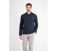 Langarm-Poloshirt LERROS "FELPA", Herren, Gr. 3XL, classic navy, Single Jersey, Obermaterial: 100% Baumwolle, normal hüftbedeckend, Rundhals, Bündchen, Shirts, Sweatshirt mit Knopfleiste (87521535-XXX