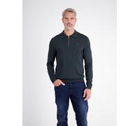 Langarm-Poloshirt LERROS "Flexibles Langarmpolo aus Baumwollmix mit Reißverschluss", Herren, Gr. XXL, schwarz (classic navy), 53% Viskose, 47% Baumwolle, Rundhals, Shirts (72224547-XXL) classic navy