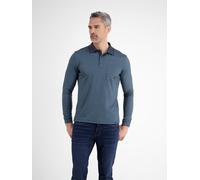 Langarm-Poloshirt LERROS "LERROS Langarmpolo für Herren in Strukturoptik", Damen, Gr. L, classic navy, 50% Baumwolle, 50% Polyester, ohne Ausschnitt, Shirts (63281868-L) classic navy