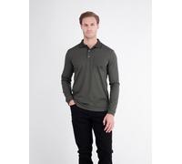 LERROS Legeres Langarm-Polo aus Mischgewebe mit Brusttasche - Black L