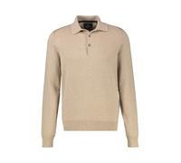 LERROS Langarm-Polo mit Stretchanteil - Große Größen - Gravel Beige Melange 5XL
