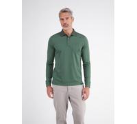 Langarm-Poloshirt LERROS, Herren, Gr. L, cedar grün, Single Jersey, Obermaterial: 52% Baumwolle, 48% Polyester, normal hüftbedeckend, Rundhals, Shirts, mit Logo-Stickerei (68811420-L) cedar grün