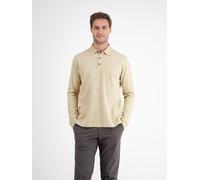 Langarm-Poloshirt LERROS "LERROS Herren-Langarmpolo in Waffeloptik", Herren, Gr. S, foam weiß, 100% Baumwolle, Shirts Langarm-Poloshirt (33096352-S)