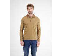 Langarm-Poloshirt LERROS "LERROS Langarmpolo für Herren in Strukturoptik", Damen, Gr. 3XL, light coffee, 50% Baumwolle, 50% Polyester, ohne Ausschnitt, Shirts (70006341-XXXL) light coffee