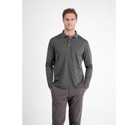 Langarm-Poloshirt LERROS "LERROS Langarmpolo für Herren in Strukturoptik", Damen, Gr. M, schwarz, 50% Baumwolle, 50% Polyester, ohne Ausschnitt, Shirts (23981462-M) schwarz