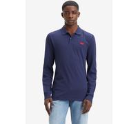 Langarm-Poloshirt LEVI'S, Herren, Gr. XXL, blau (naval acad), Jersey, Obermaterial: 96% Baumwolle, 4% Elasthan, bestickt, regular fit normal, ohne Ausschnitt, Bündchen, Shirts, mit Logo Stickerei (221