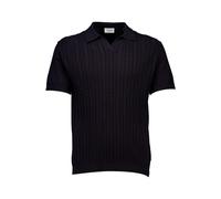 Langarm-Poloshirt LINDBERGH "Poloshirt (Langarm) Relaxed Fit", Herren, Gr. L, schwarz, Obermaterial: 100% Baumwolle, lässig geschnitten, V-Ausschnitt, Shirts (67276111-L) schwarz