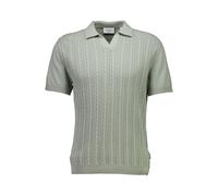 Langarm-Poloshirt LINDBERGH "Poloshirt (Langarm) Relaxed Fit", Herren, Gr. XL, grün (sage grün), Obermaterial: 100% Baumwolle, lässig geschnitten, V-Ausschnitt, Shirts (72834607-XL) sage grün