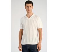 Langarm-Poloshirt LINDBERGH "Poloshirt (Langarm) Relaxed Fit", Herren, Gr. XXL, weiß (pearl weiß), Obermaterial: 100% Baumwolle, lässig geschnitten, V-Ausschnitt, Shirts (74526666-XXL) pearl weiß