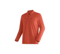 Langarm-Poloshirt MAIER SPORTS "Long Pique Polo M", Herren, Gr. M, ziegelrot, 60% Baumwolle, 40% Polyester, Rundhals, Shirts Langarm-Poloshirt (76165801-M)