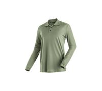 Langarm-Poloshirt MAIER SPORTS "Ulrich L/S", Herren, Gr. 3XL, grün (heugrün), 100% Polyester, Shirts, Herren Polo langarm, leichtes Funktionsshirt, Langarmshirt, Reg. Fit (27569853-XXXL) heugrün
