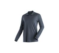 Langarm-Poloshirt MAIER SPORTS "Ulrich L/S", Herren, Gr. XXL, grau, 100% Polyester, Shirts, Herren Polo langarm, leichtes Funktionsshirt, Langarmshirt, Reg. Fit (98446641-XXL) grau