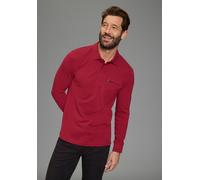 Langarm-Poloshirt MAN'S WORLD "Neue Kollektion", Herren, Gr. XXL (60/62), rot (bordeaux), Piqué, Obermaterial: 100% Baumwolle, unifarben, Basic, schmal, angesetztes Bündchen, Shirts, schmale Passform,