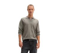 Langarm-Poloshirt MARC O'POLO "aus Bio-Baumwoll-Kaschmir-Mix", Herren, Gr. L, grau (medium grau), Obermaterial: 95% Baumwolle, 5% Kaschmir, unifarben, regular fit, Shirts (70361452-L) medium grau