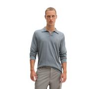 Langarm-Poloshirt MARC O'POLO "aus Bio-Baumwoll-Kaschmir-Mix", Herren, Gr. M, grau (schwarz pepper), Obermaterial: 95% Baumwolle, 5% Kaschmir, unifarben, regular fit, Shirts (21751457-M) schwarz peppe