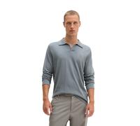 Langarm-Poloshirt MARC O'POLO "aus Bio-Baumwoll-Kaschmir-Mix", Herren, Gr. S, grau (schwarz pepper), Obermaterial: 95% Baumwolle, 5% Kaschmir, unifarben, regular fit, Shirts (21751457-S) schwarz peppe