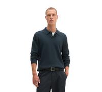 Langarm-Poloshirt MARC O'POLO "aus reiner Bio-Baumwolle", Herren, Gr. 3XL, blau (peppercorn grau), Obermaterial: 100% Baumwolle, unifarben, regular fit, Rippbündchen, Shirts (43269233-XXXL) peppercorn